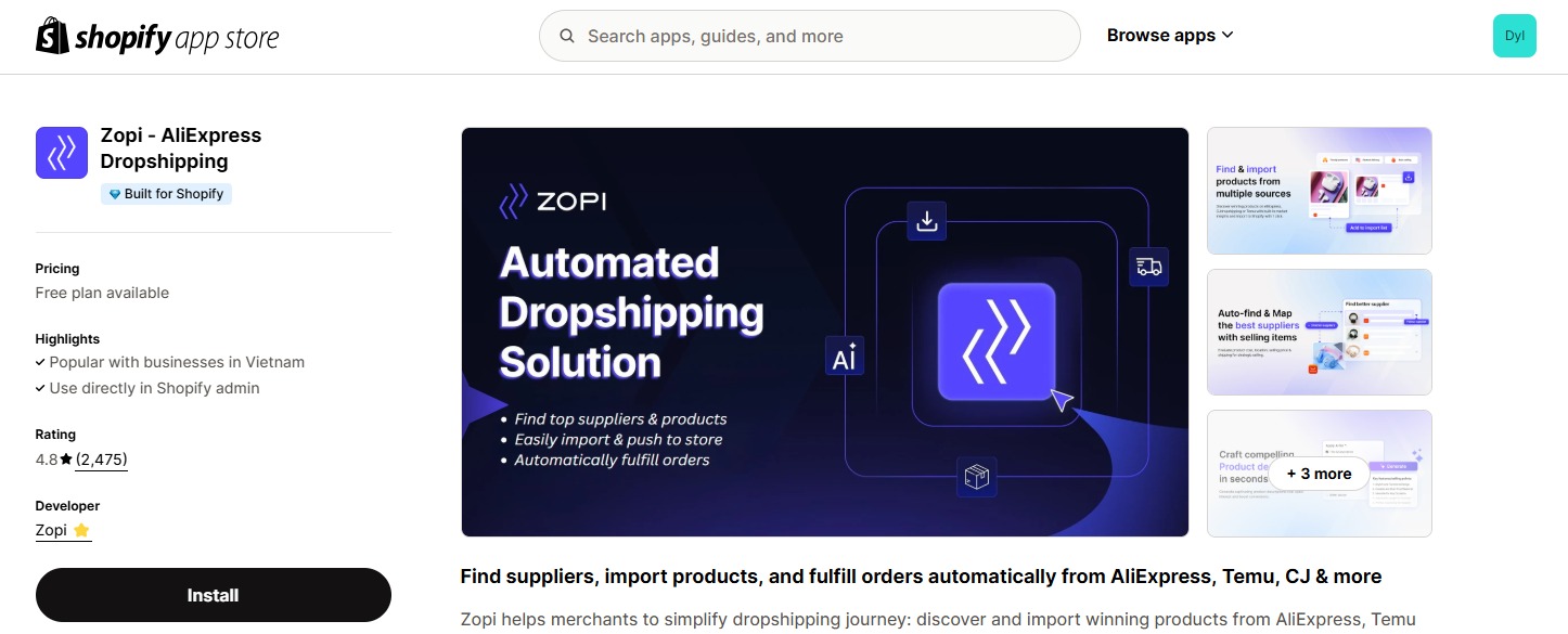 Zopi ‑ AliExpress Dropshipping